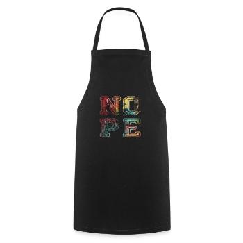 NOPE - don't be a yes-man! - Cooking Apron - black - Front - AI Model Male 185 dark (185cm)