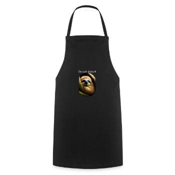 schlafendes Faultier - Kochschürze - Schwarz - Vorne - AI Model Male 185 dark (185cm)