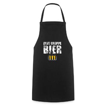 blutgruppe bier bierkrug - Kochschürze - Schwarz - Vorne - AI Model Male 185 dark (185cm)