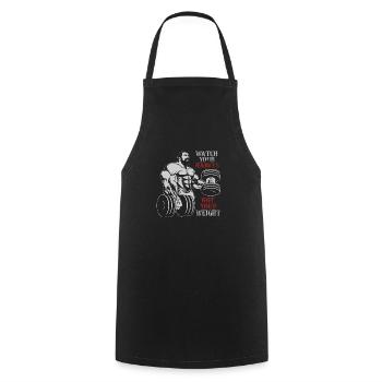 Surveillez la conception de vos habitudes de gymnastique - Tablier de cuisine - noir - Devant - AI Model Male 185 dark (185cm)