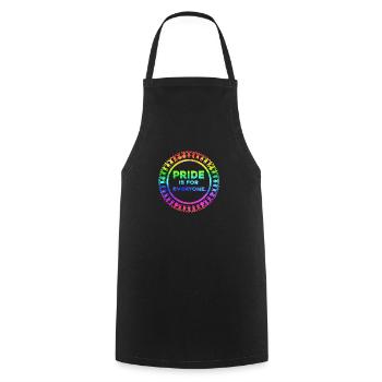 Pride is for Everyone - Cooking Apron - black - Front - AI Model Male 185 dark (185cm)