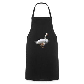 Cygne - Tablier de cuisine - noir - Devant - AI Model Male 185 dark (185cm)