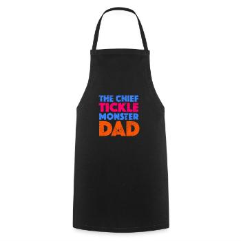 The Chief Tickle Monster Dad - Cooking Apron - black - Front - AI Model Male 185 dark (185cm)