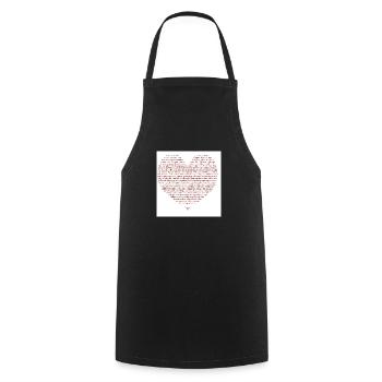 coeur promenade2 thumb - Tablier de cuisine - noir - Devant - AI Model Male 185 dark (185cm)