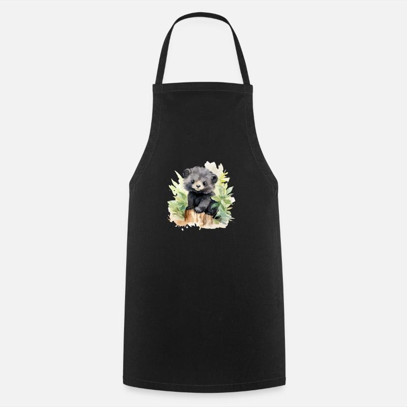 Ours brun - Tablier de cuisine - noir