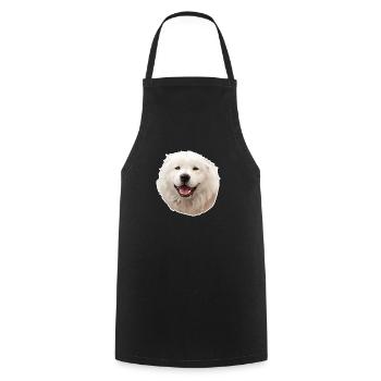 Shepherd of Maremma and Abruzzo - Cooking Apron - black - Front - AI Model Male 185 dark (185cm)