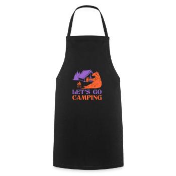 Lets Go Camping - Kochschürze - Schwarz - Vorne - AI Model Male 185 dark (185cm)