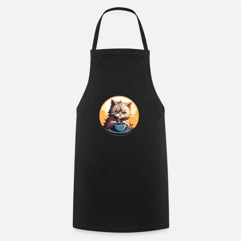 Mrs Cat - Kochschürze - Schwarz