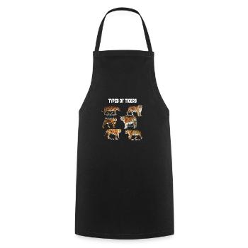 Types Of tigers - tigers Family Breeds - Cooking Apron - black - Front - AI Model Male 185 dark (185cm)