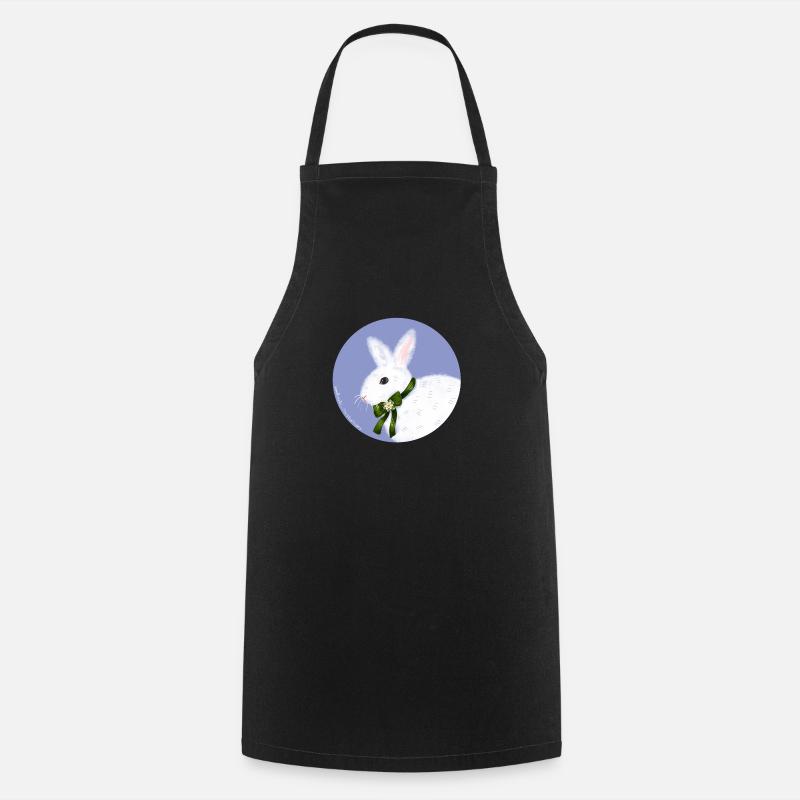 White Rabbit - Cooking Apron - black