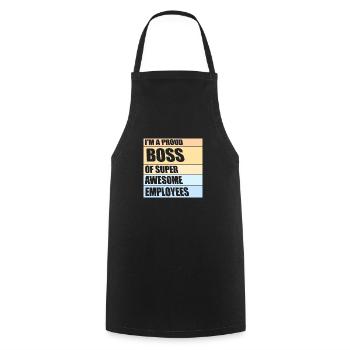 I'm A Proud Chef Of Super Awesome Employees Job - Cooking Apron - black - Front - AI Model Male 185 dark (185cm)