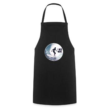Surfer on the Wave Nature - Cooking Apron - black - Front - AI Model Male 185 dark (185cm)