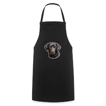 Labrador Retriever Dog View - Cooking Apron - black - Front - AI Model Male 185 dark (185cm)
