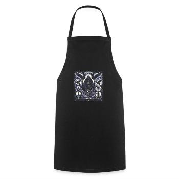 Chernobog: Slavic God of Darkness - Cooking Apron - black - Front - AI Model Male 185 dark (185cm)