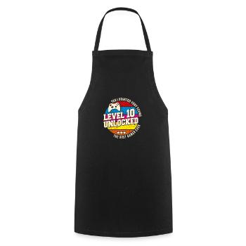 Original 2014 Vintage Niveau 10 Débloquer - Tablier de cuisine - noir - Devant - AI Model Male 185 dark (185cm)