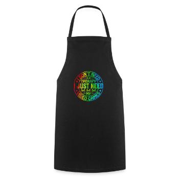 Gamer Jeu En Ligne Jeux Sur Ordinateur Arcade Neon - Tablier de cuisine - noir - Devant - AI Model Male 185 dark (185cm)