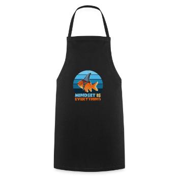 L’état d’ du requin poisson rouge est tout, motivant - Tablier de cuisine - noir - Devant - AI Model Male 185 dark (185cm)