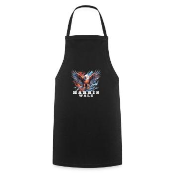 Kamala Harris & Tim Walz 2024 Support Shirt - Cooking Apron - black - Front - AI Model Male 185 dark (185cm)