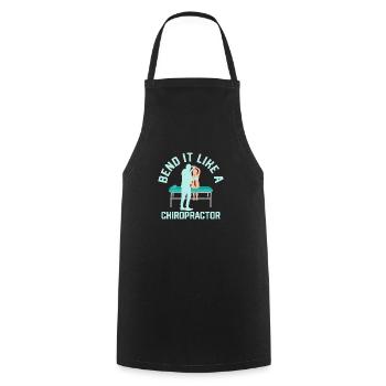 Pliez-le comme un chiropraticien physiothérapeute Chi - Tablier de cuisine - noir - Devant - AI Model Male 185 dark (185cm)