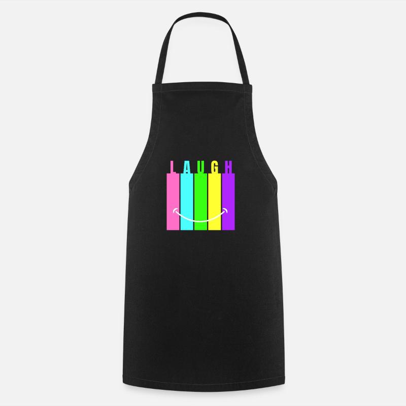 Neon Laugh - Kochschürze - Schwarz