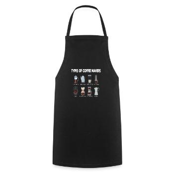 Arten von Kaffeemaschinen Kaffeeliebhaber - Kochschürze - Schwarz - Vorne - AI Model Male 185 dark (185cm)