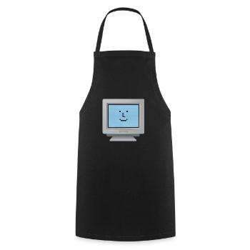 CRT design - Hello everyone! - Cooking Apron - black - Front - AI Model Male 185 dark (185cm)