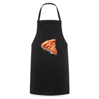 pizza - Tablier de cuisine - noir - Devant - AI Model Male 185 dark (185cm)