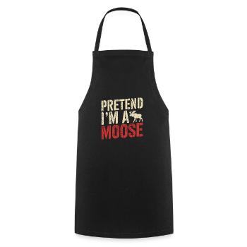 Moose love with wit - Cooking Apron - black - Front - AI Model Male 185 dark (185cm)