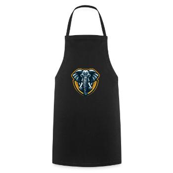 Elephant symbolizing strength and wisdom - Cooking Apron - black - Front - AI Model Male 185 dark (185cm)