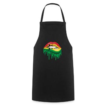 Ghana Pride - Cooking Apron - black - Front - AI Model Male 185 dark (185cm)