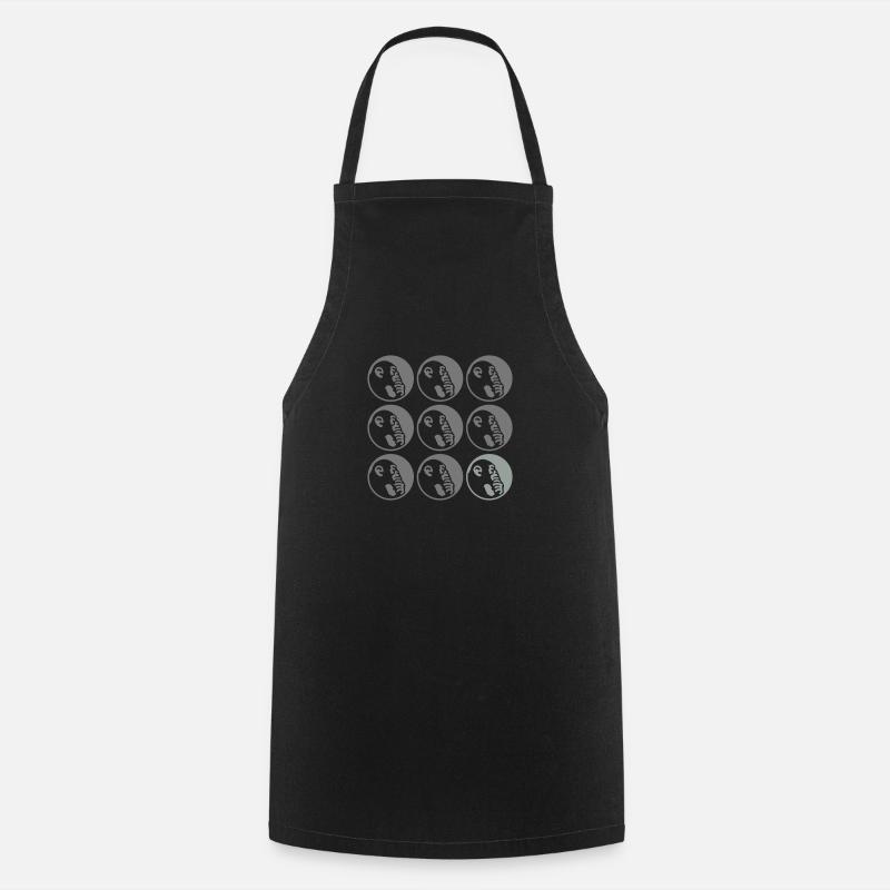 Denkeraffe Pattern - Cooking Apron - black
