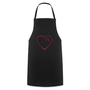 Pferd - Cooking Apron - black - Front - AI Model Male 185 dark (185cm)