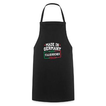 Made in Germany aus Italien - Kochschürze - Schwarz - Vorne - AI Model Male 185 dark (185cm)