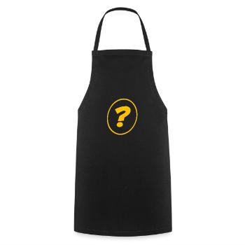 interrogation - Tablier de cuisine - noir - Devant - AI Model Male 185 dark (185cm)