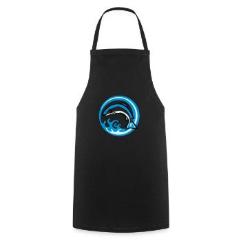 fishing_b_3c - Kochschürze - Schwarz - Vorne - AI Model Male 185 dark (185cm)
