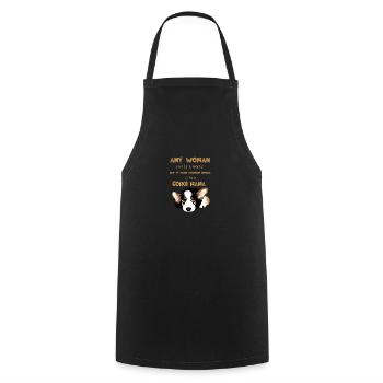 It Takes Someone Special To Be A Corgi Mama - Cooking Apron - black - Front - AI Model Male 185 dark (185cm)