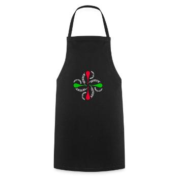 euskal herria pilotari symbol - Cooking Apron - black - Front - AI Model Male 185 dark (185cm)