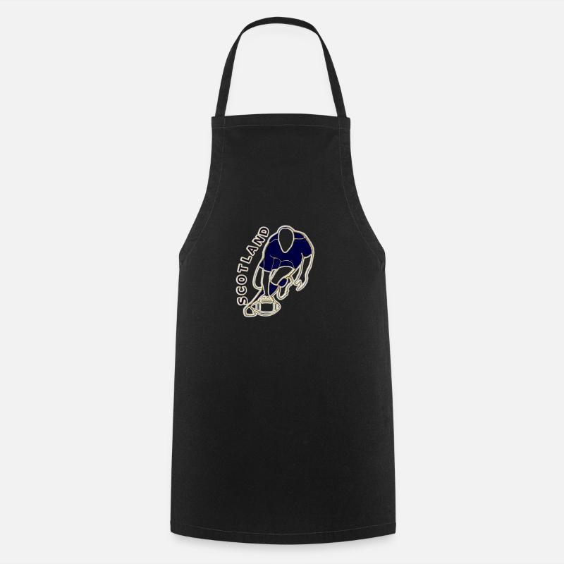 Scotland Rugby Player Team Style - Cooking Apron - black