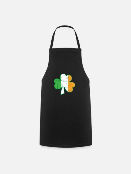Irish flag de - Kochschürze - Schwarz