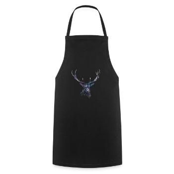 Tête de cerf - Tablier de cuisine - noir - Devant - AI Model Male 185 dark (185cm)