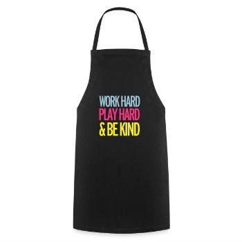 Work Hard - Tablier de cuisine - noir - Devant - AI Model Male 185 dark (185cm)