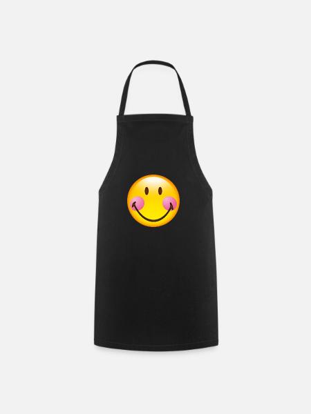 Smiley Glossy Blush - Kochschürze - Schwarz