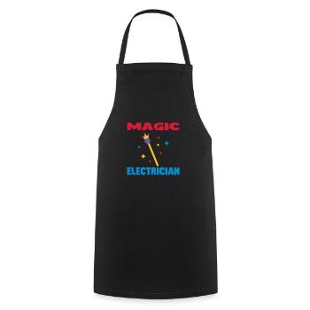 Plumber / Mechanician / electrician / Dad / Geek - Cooking Apron - black - Front - AI Model Male 185 dark (185cm)