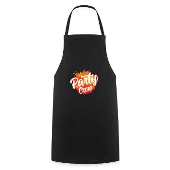 party crew colors - Kochschürze - Schwarz - Vorne - AI Model Male 185 dark (185cm)