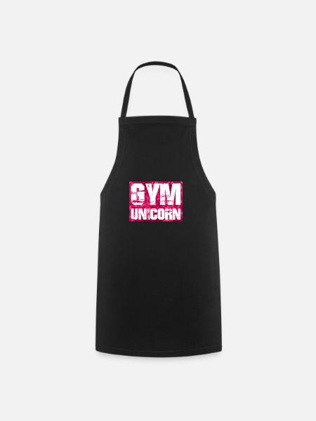 gym unicorn - Kochschürze - Schwarz