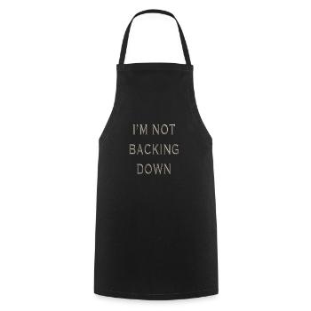 Not Backing Down - Kochschürze - Schwarz - Vorne - AI Model Male 185 dark (185cm)