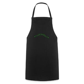 vegan - vegan - Cooking Apron - black - Front - AI Model Male 185 dark (185cm)