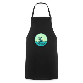 Make waves not war - Cooking Apron - black - Front - AI Model Male 185 dark (185cm)