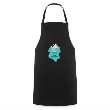 Swimming I can fly what is your superpower - Cooking Apron - black - Front - AI Model Male 185 dark (185cm)