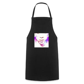 Mouthguard for P-rince fans | Purple Hero Mask - Cooking Apron - black - Front - AI Model Male 185 dark (185cm)